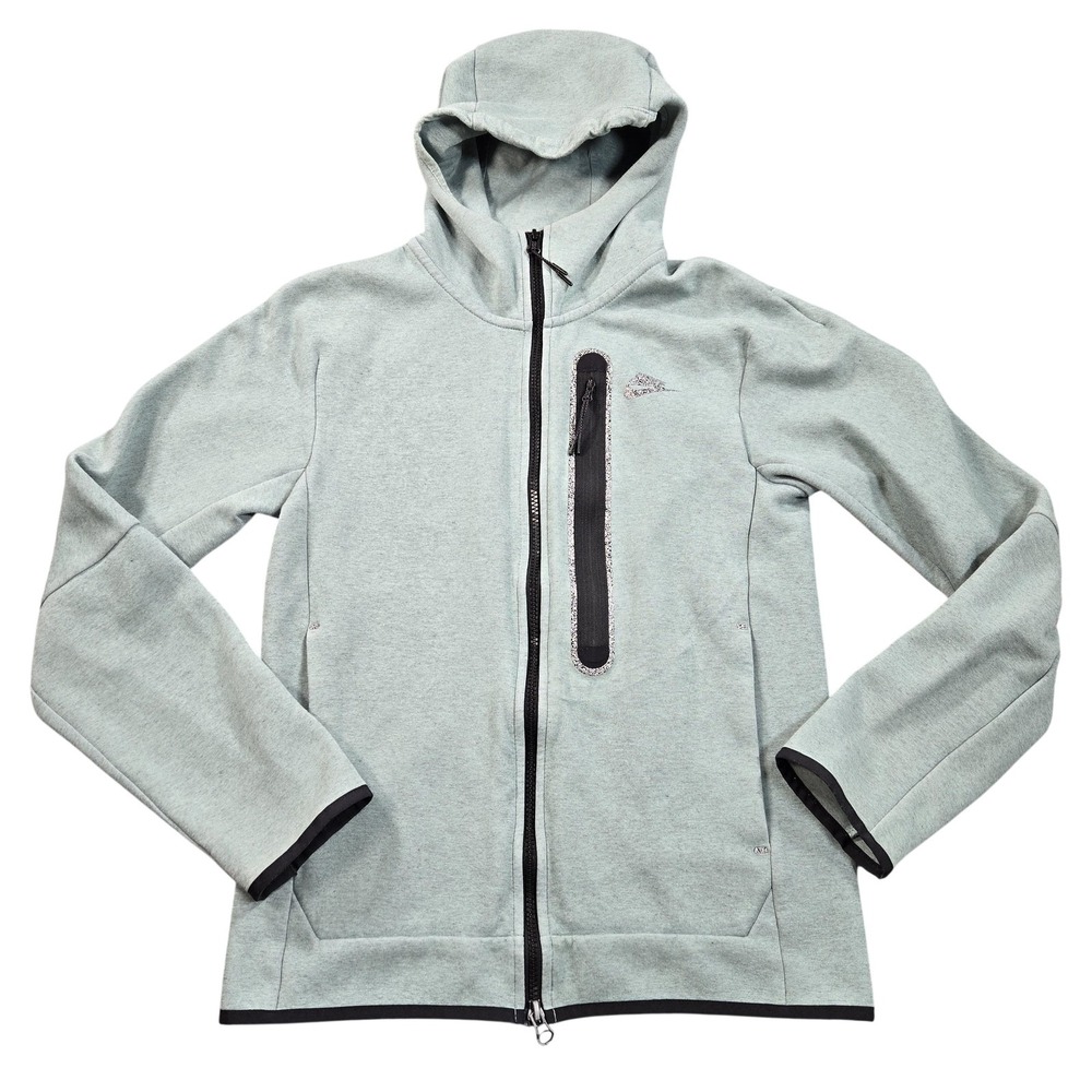 Nike Jacket Womens XS Green Hooded Full Zip Fleece Training Athletic DR9150-361